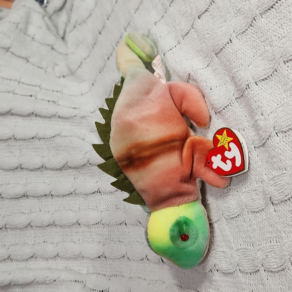🕸Vintage Ty Beanie Baby Original "Iggy" The Iguana 1997 P.V.C Pellets - Picture 3 of 12
